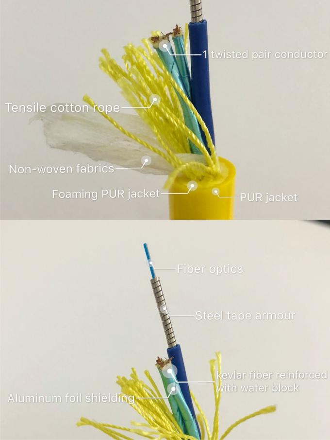 Cavo ombelicale Rov ibrido per la trasmissione di energia e segnali Rov 10