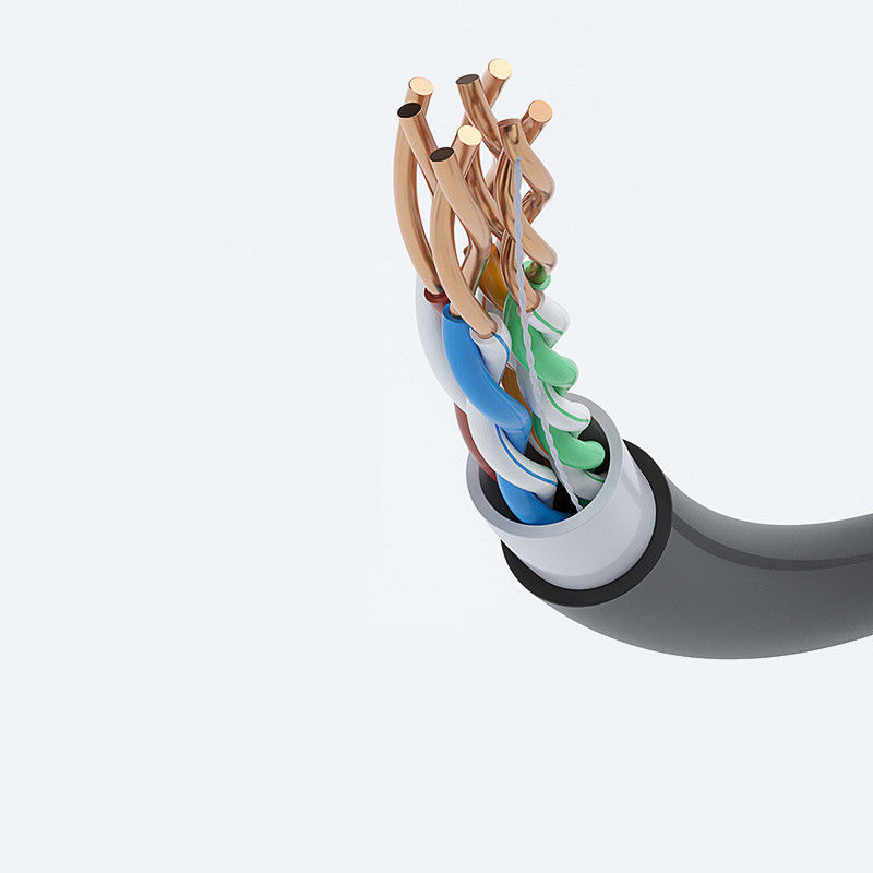 Cavo dati protetto CAT6 FTP personalizzato con guaina LSZH ignifugabile per trasmissione dati ad alta velocità