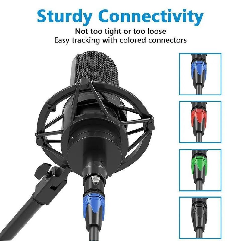 Cavo XLR da 3m maschio a femmina con filo di rame nudo per connessione microfonica audio di alta qualità