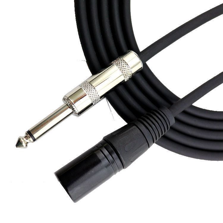 Angolo verso rettilineo Cable per chitarra elettrica 10FT/30FT Nero intrecciato 6.35mm 1/4 inch