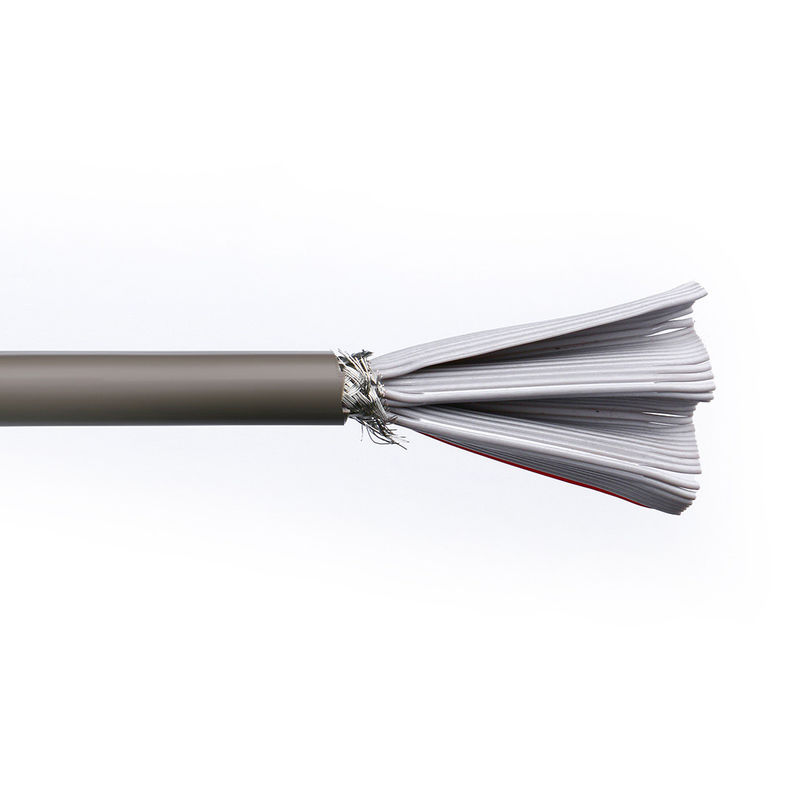 Materiale di guarnizione PVC UL2464 Grigio con bordo rosso 20 Pin Flat Ribbon Speaker Cable