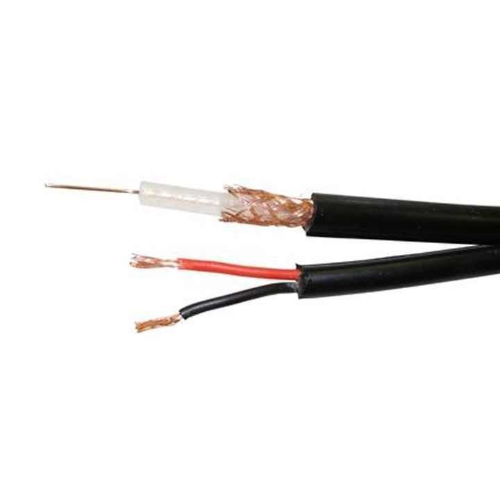 Cavo per telecamere CCTV a filo rotondo Rg59 2c Cable coaxial OEM Rj59 per sistema di sicurezza