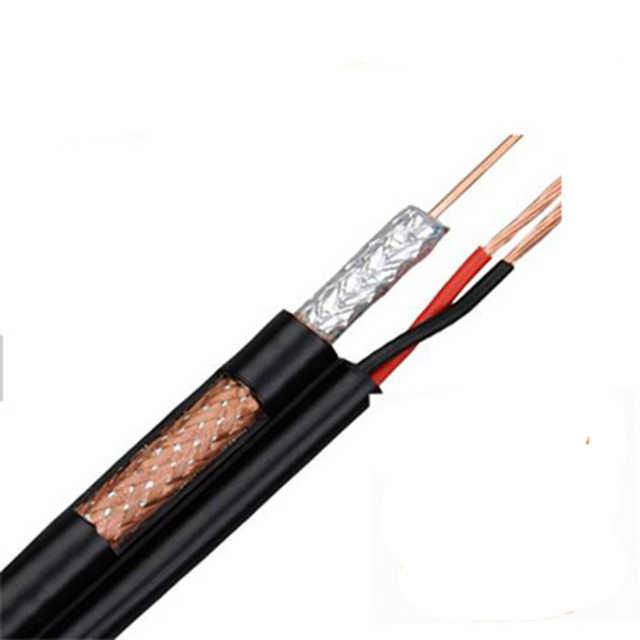 Cavo per telecamere CCTV a filo rotondo Rg59 2c Cable coaxial OEM Rj59 per sistema di sicurezza