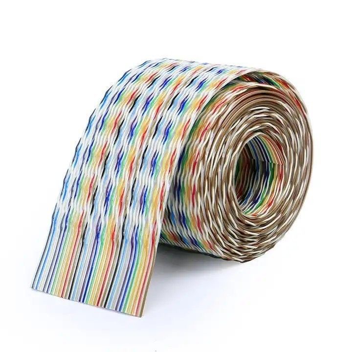 UL2651 28AWG 1.27mm Pitch 10pin 12pin Rainbow Ribbon Harness Flat Cable per industria