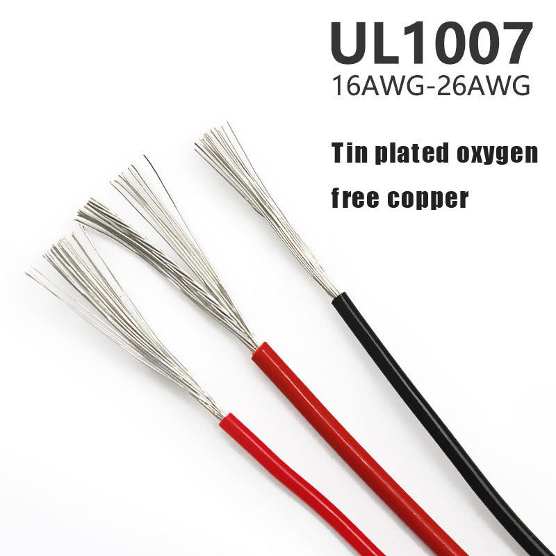 Cavo UL1007 con conduttore in rame solido, isolamento in PVC, filo di collegamento per apparecchiature elettriche con ampio intervallo di temperature