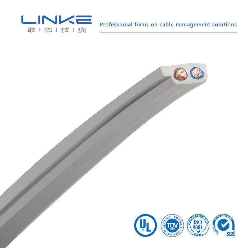 Cavo di alimentazione flessibile in gomma piatta per semiconduttori a 2 conduttori con rame stagnato e isolamento in PVC per applicazioni a 300V