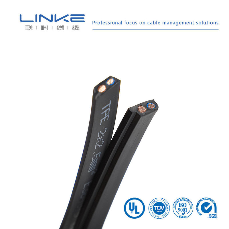 Cavo piatto con guaina in PVC e anima in rame stagnato, tensione nominale 300V, per applicazioni automobilistiche e industriali