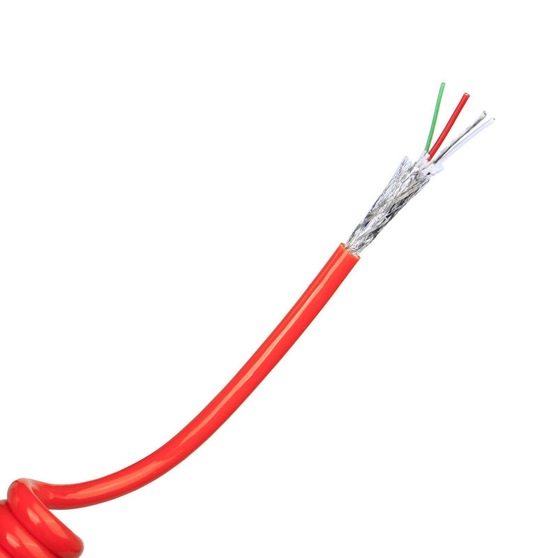 US TPU/PUR/PU Cavo a molla a spirale con forte elasticità conduttore di rame nudo