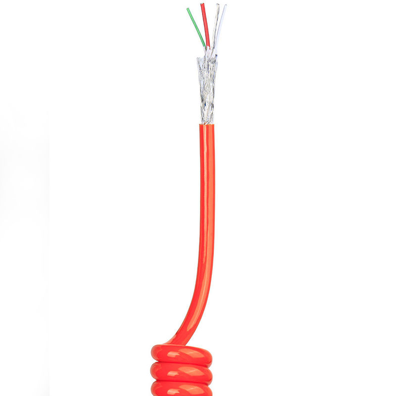 US TPU/PUR/PU Cavo a molla a spirale con forte elasticità conduttore di rame nudo