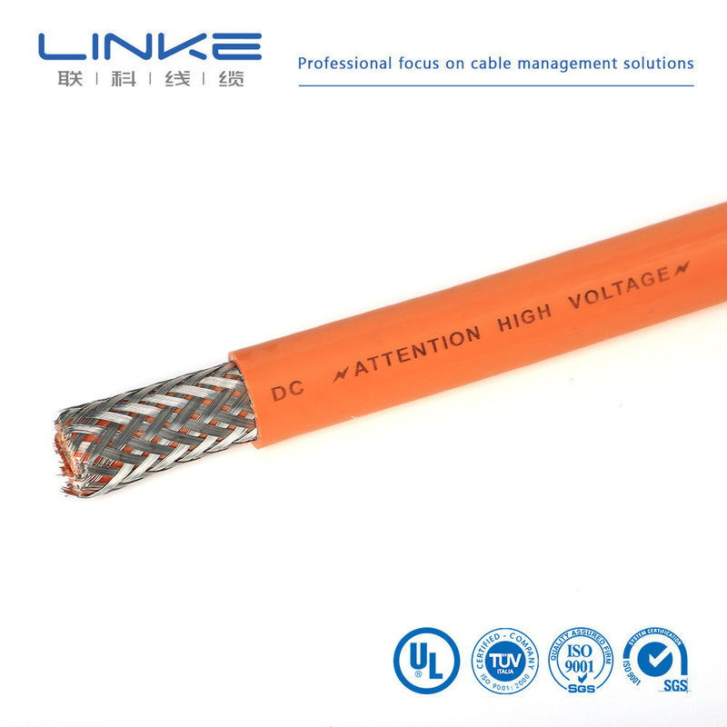 XLPE Giacca Cavo ad alta tensione Cavo di ricarica Ev 25Mm2 35Mm2 50Mm2 70Mm2 Arancione 1000/1500V Cavo per autoveicoli a doppio isolamento Hv Cavo blindato per veicoli elettrici