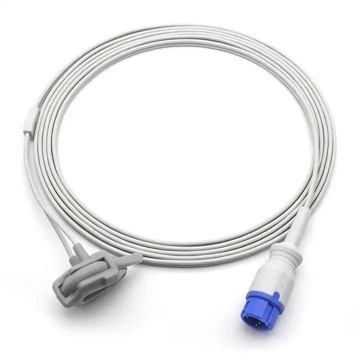 Cavi ad adattatore di estensione SpO2 TPU Isolati Cavi riutilizzabili per apparecchiature mediche Cavi di connessione per apparecchiature mediche