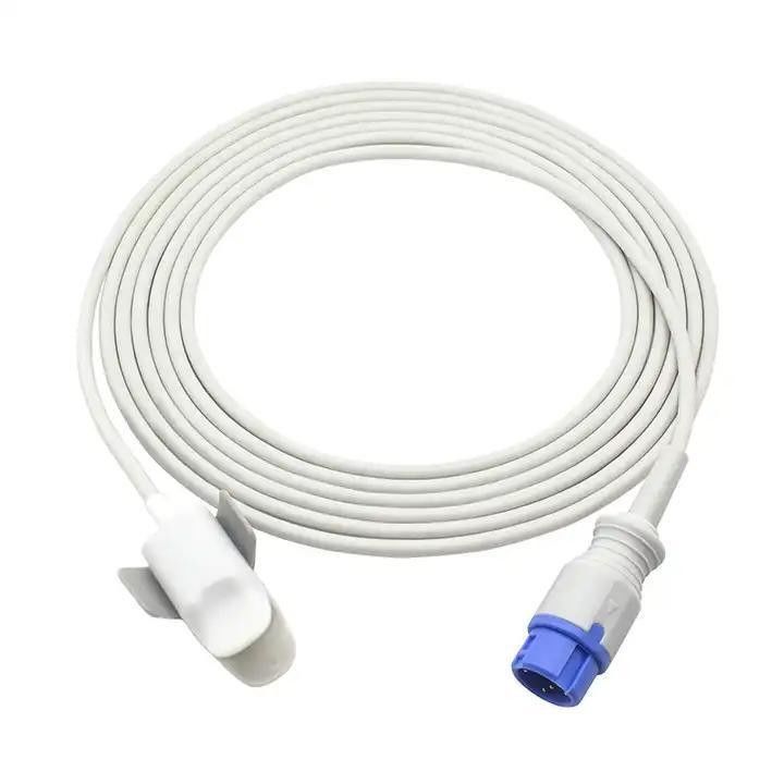 Cavi ad adattatore di estensione SpO2 TPU Isolati Cavi riutilizzabili per apparecchiature mediche Cavi di connessione per apparecchiature mediche
