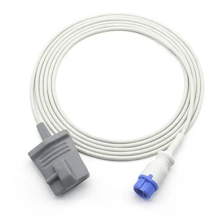 Cavi ad adattatore di estensione SpO2 TPU Isolati Cavi riutilizzabili per apparecchiature mediche Cavi di connessione per apparecchiature mediche