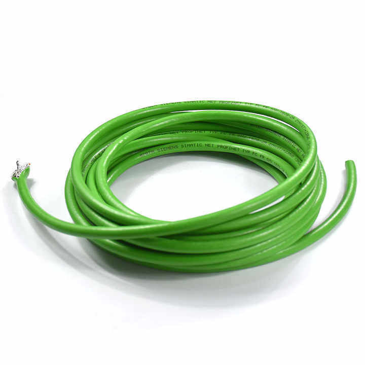 Materiale del conduttore di rame / stagnato di rame personalizzato verde PUR Jacket Canbus cavo del bus industriale con forma di filo rotondo materiale