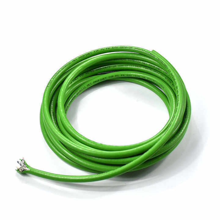 Materiale del conduttore di rame / stagnato di rame personalizzato verde PUR Jacket Canbus cavo del bus industriale con forma di filo rotondo materiale