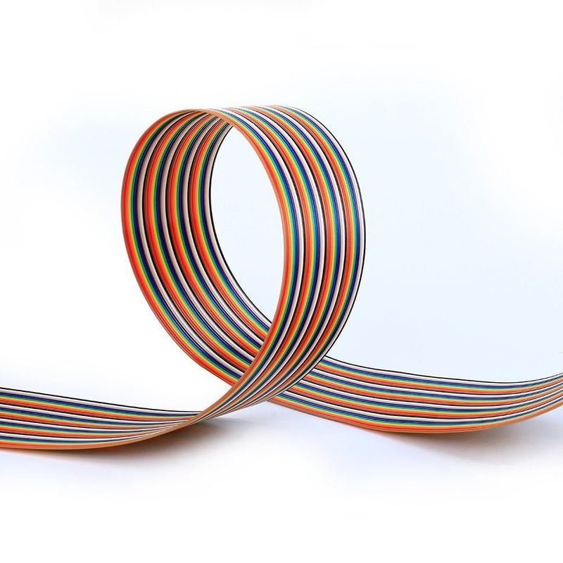 8/10/14/16/20/40/50 Cavo di estensione dati a perno Cable a nastro piatto con bordo rosso LK-109