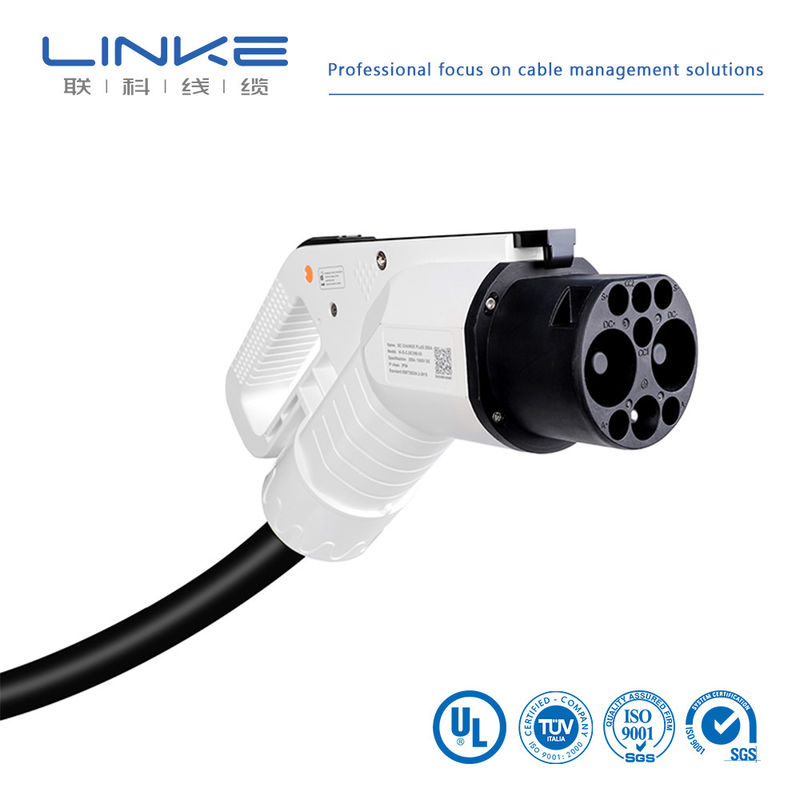 Cavo di carica elettrico nero da tipo 2 a tipo 2 32A 11kw 3 fasi con giacca di silicone