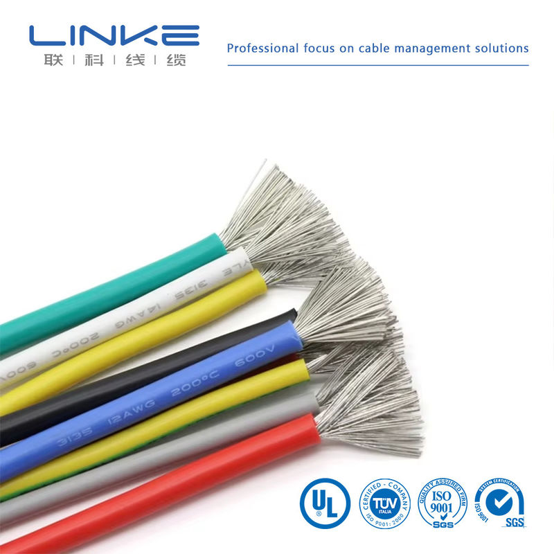 UL3135 Filtro di gomma di silicone 30 28 26 24 22 20 18 16 14 12 10 AWG Cablo di illuminazione della lampada a LED isolante di rame morbido