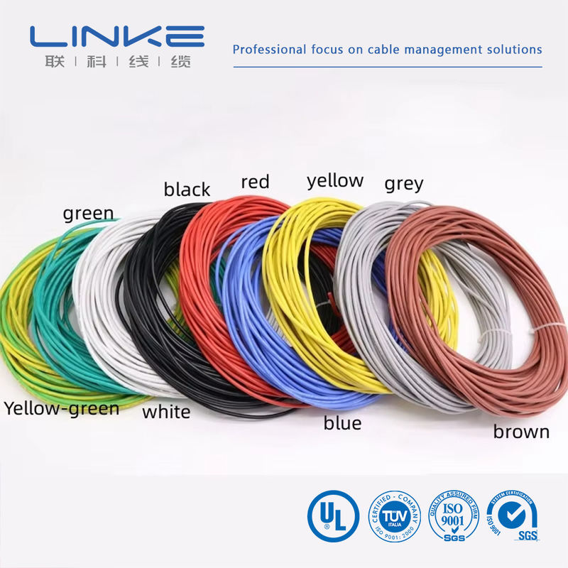 UL3135 Filtro di gomma di silicone 30 28 26 24 22 20 18 16 14 12 10 AWG Cablo di illuminazione della lampada a LED isolante di rame morbido