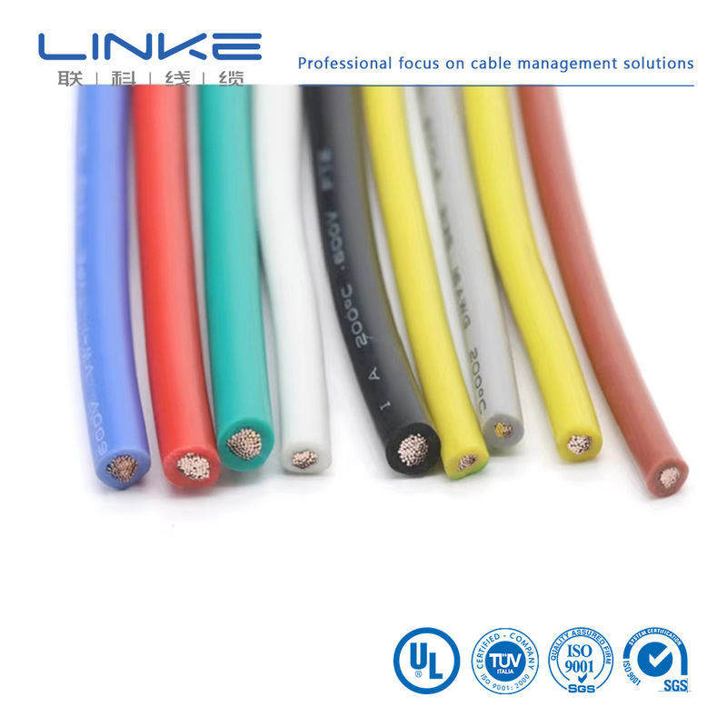 UL3135 Filtro di gomma di silicone 30 28 26 24 22 20 18 16 14 12 10 AWG Cablo di illuminazione della lampada a LED isolante di rame morbido