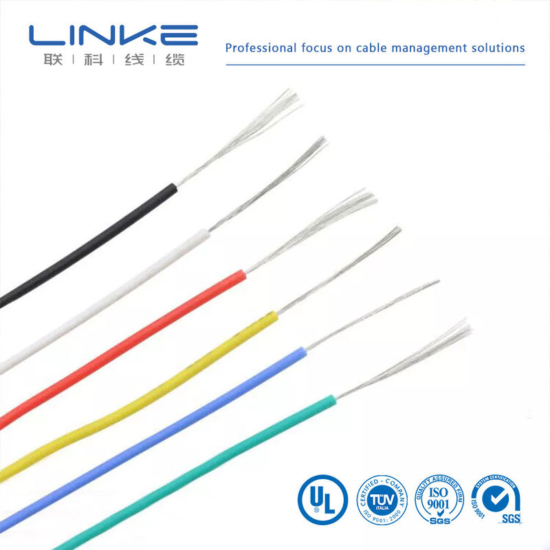 UL3135 Filtro di gomma di silicone 30 28 26 24 22 20 18 16 14 12 10 AWG Cablo di illuminazione della lampada a LED isolante di rame morbido