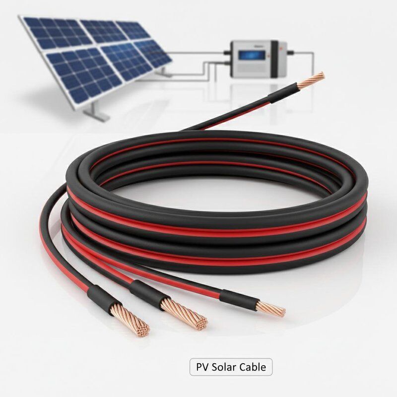 Cavo solare fotovoltaico in rame stagnato da 4 mm a 16 mm con isolamento XLPE per le connessioni del sistema solare