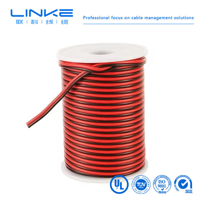 2468 VW-1 80°C 300V 22AWGx2C Cavo Altoparlante Piatto a Nastro PVC UL2468 2 Conduttori