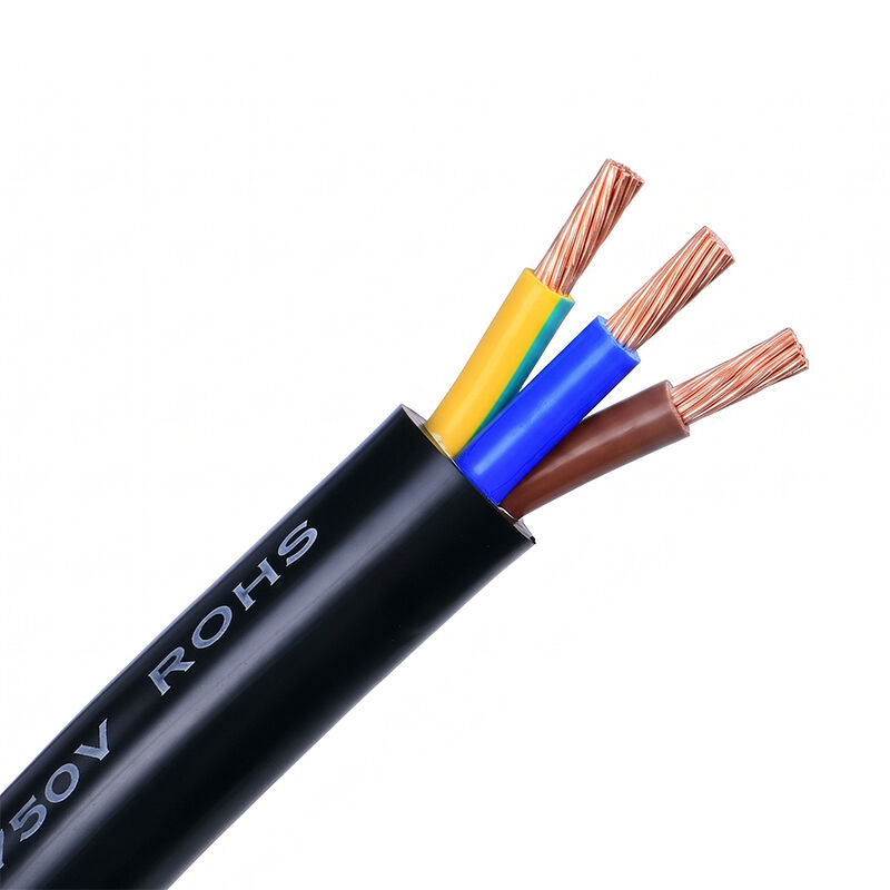 Cavo di alimentazione flessibile H05VV-F a 3 conduttori da 6 mm con conduttore in rame a trefoli fini, guaina in PVC, filo elettrico multistrato